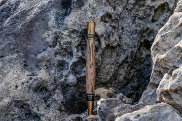 Drehkugelschreiber Earl Twist Messing Antik